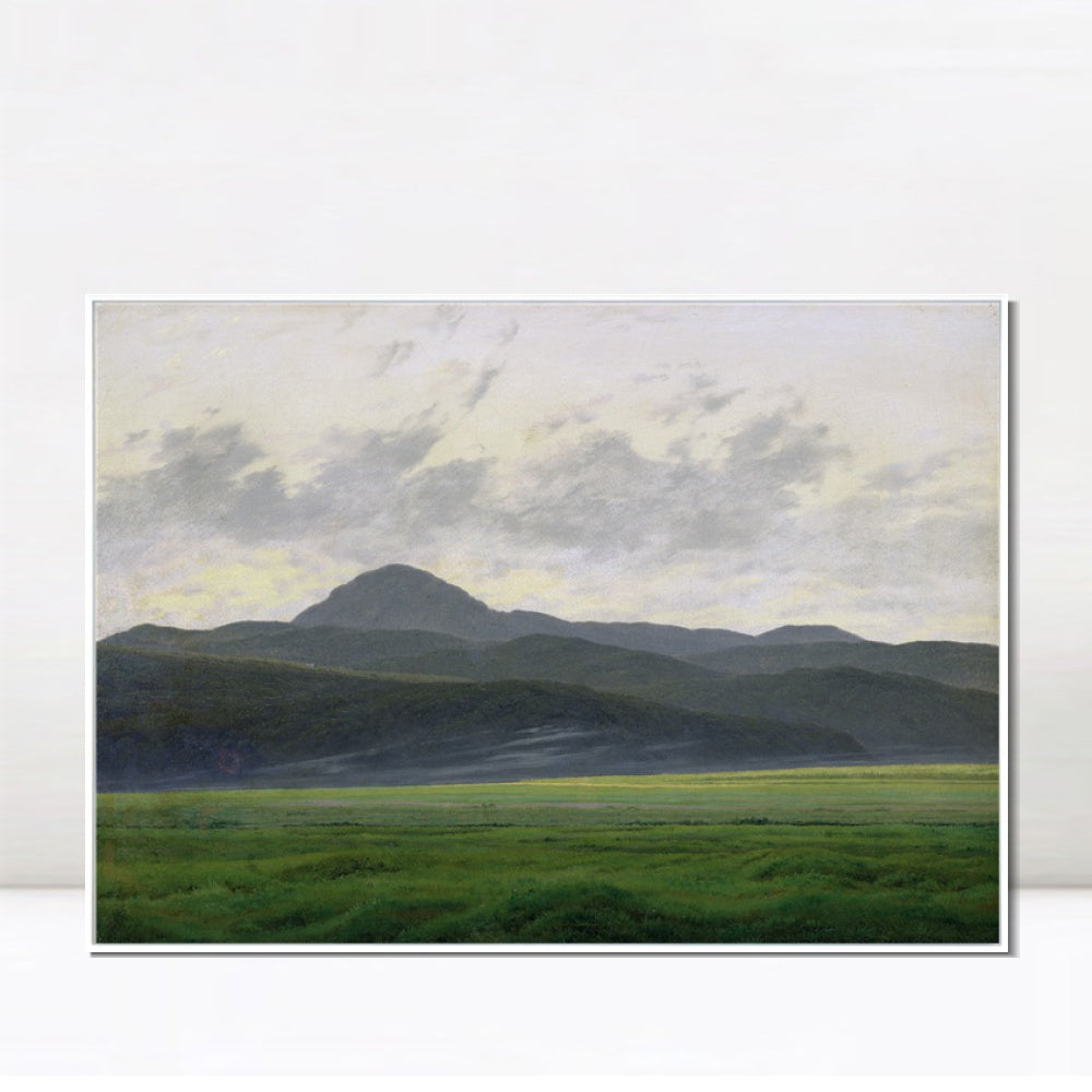 INVIN ART Framed Canvas Landscape In The Riesengebirge by Caspar David Friedrich Wall Art Living Room Home Office Decorations