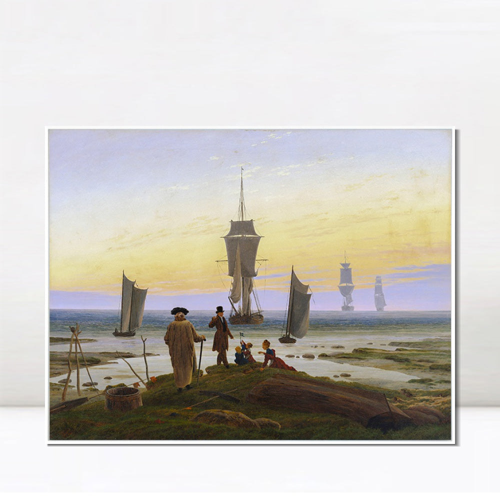 INVIN ART Framed Canvas Periods of Life (Lebensstufen) by Caspar David Friedrich Wall Art Living Room Home Office Decorations