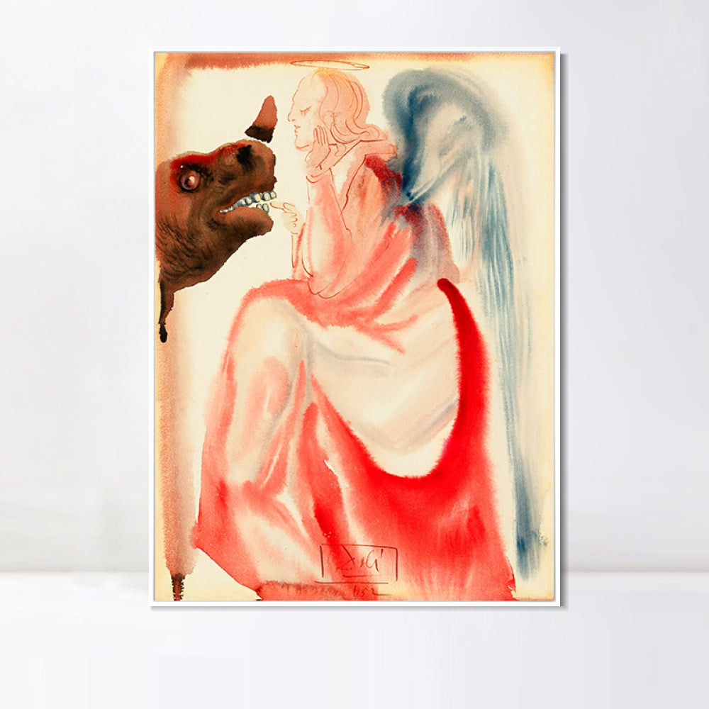 INVIN ART Framed Canvas Series#050 by Salvador Dal Wall Art Living Room Home Office Decorations