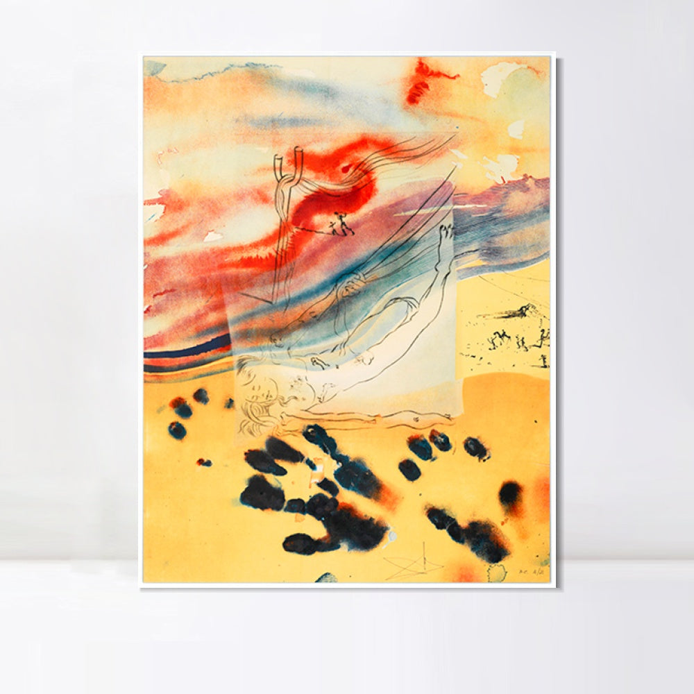 INVIN ART Framed Canvas Series#058 by Salvador Dal Wall Art Living Room Home Office Decorations