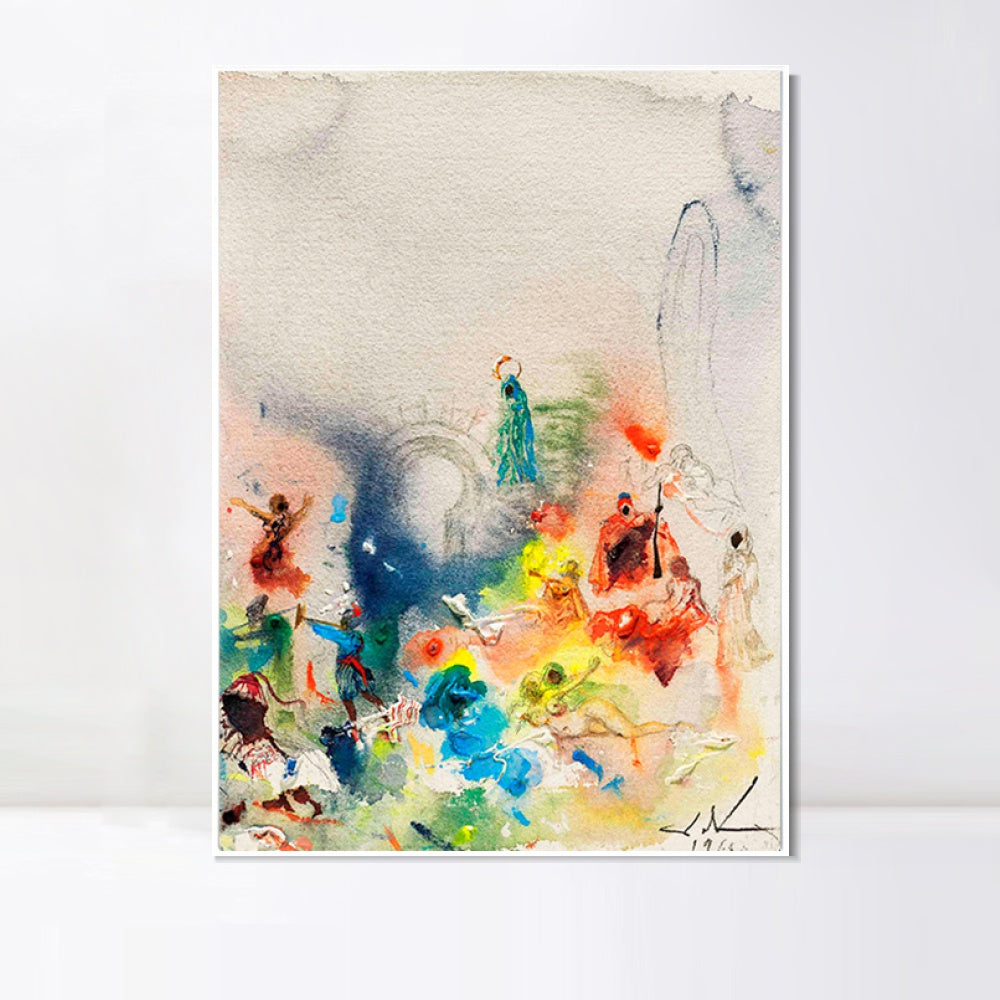 INVIN ART Framed Canvas Series#059 by Salvador Dal Wall Art Living Room Home Office Decorations
