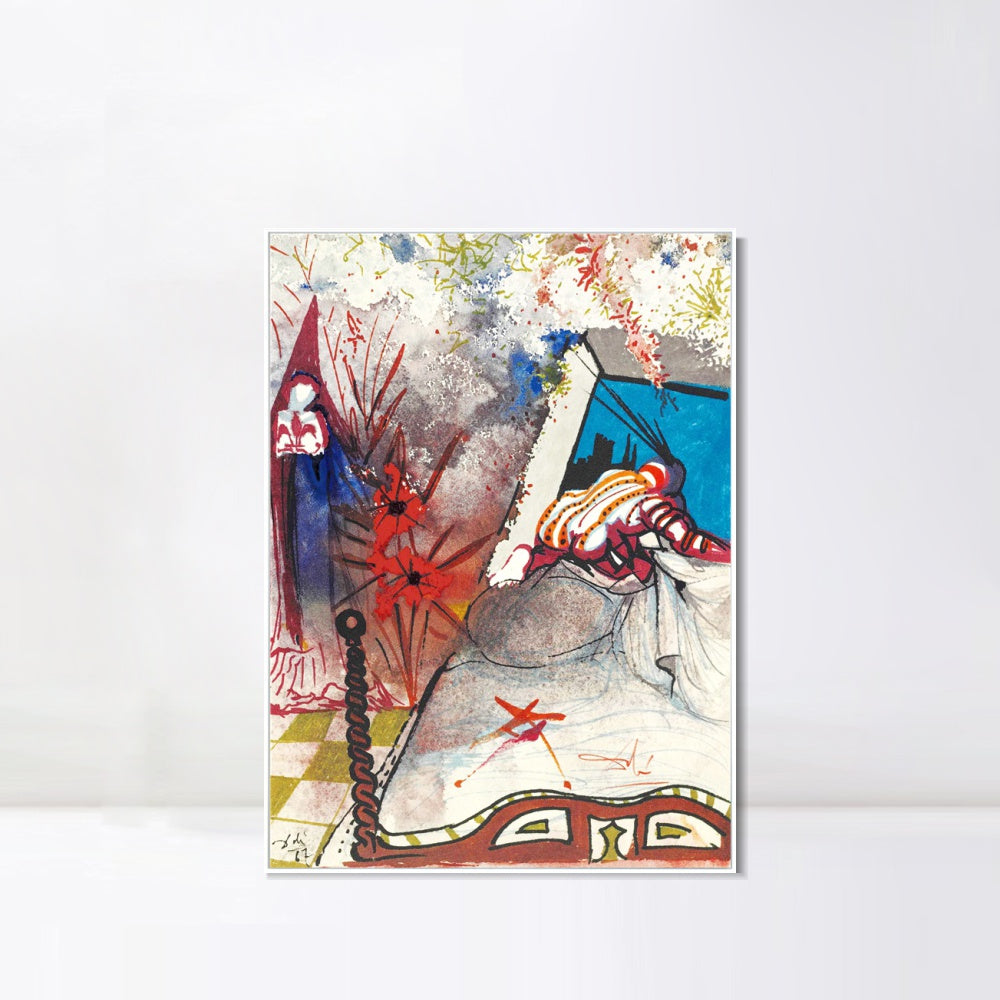 INVIN ART Framed Canvas Series#117 by Salvador Dal Wall Art Living Room Home Office Decorations