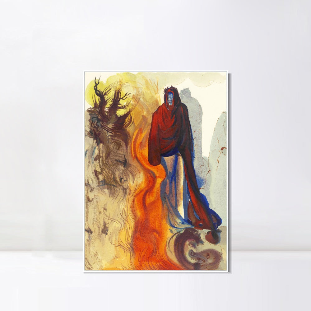 INVIN ART Framed Canvas Series#118 by Salvador Dal Wall Art Living Room Home Office Decorations