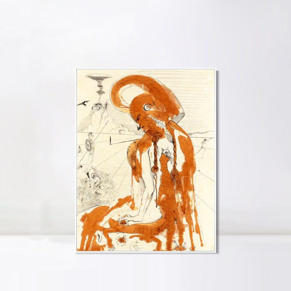 INVIN ART Framed Canvas Series#124 by Salvador Dal Wall Art Living Room Home Office Decorations