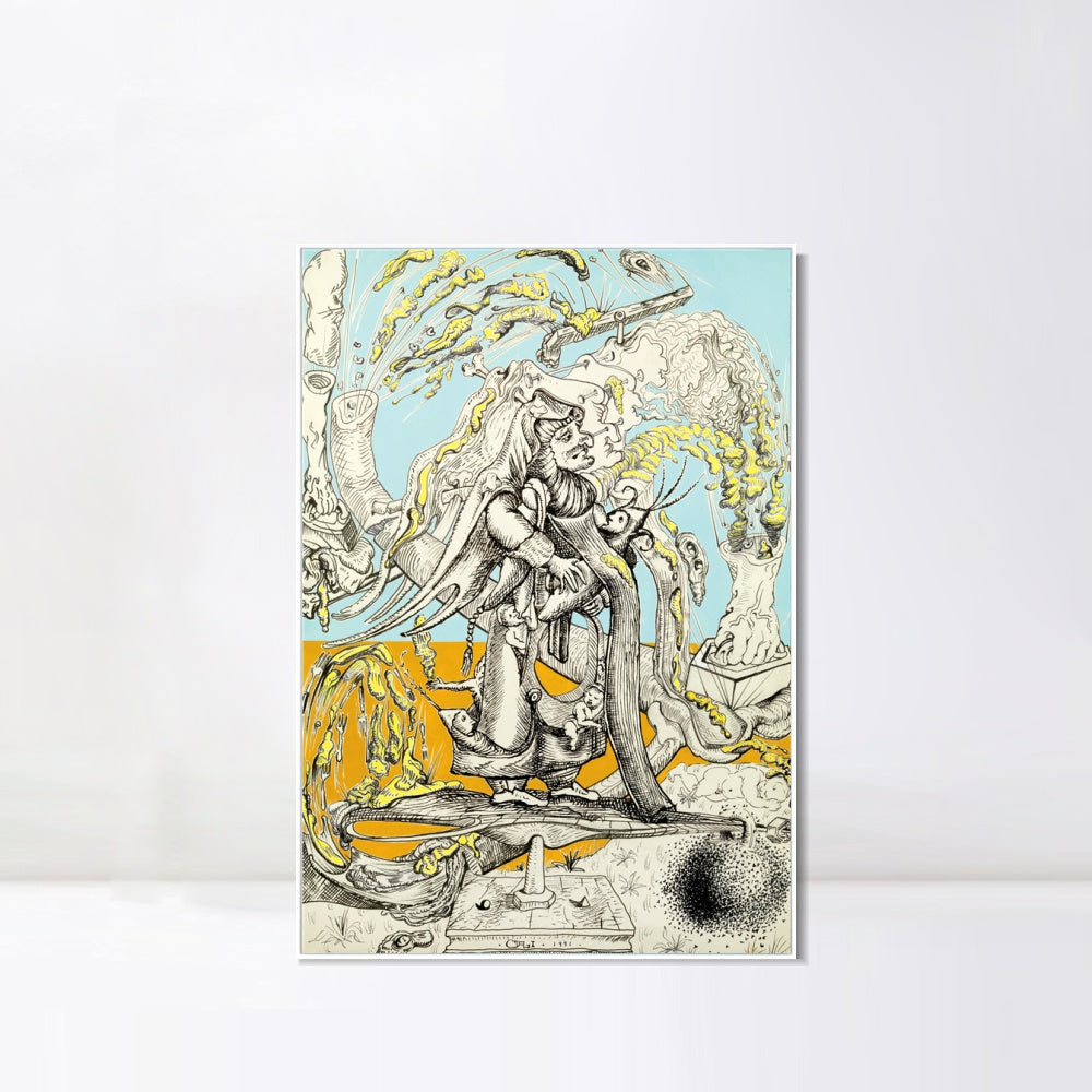 INVIN ART Framed Canvas Series#126 by Salvador Dal Wall Art Living Room Home Office Decorations