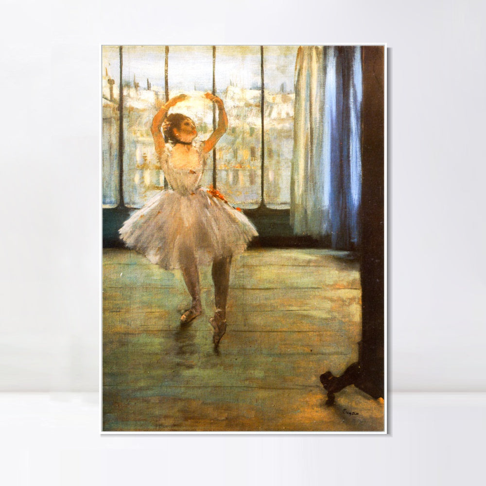 INVIN ART Framed Canvas Giclee Print Art Danseuse posant chez un photographe by Edgar Degas Wall Art