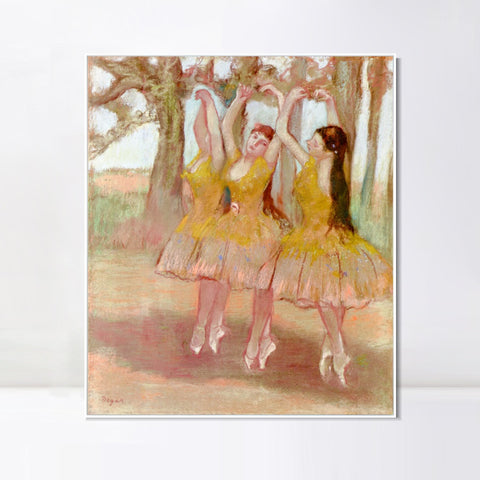 INVIN ART Framed Canvas Giclee Print Art Grecian Dance by Edgar Degas Wall Art Living Room Home Office Decorations