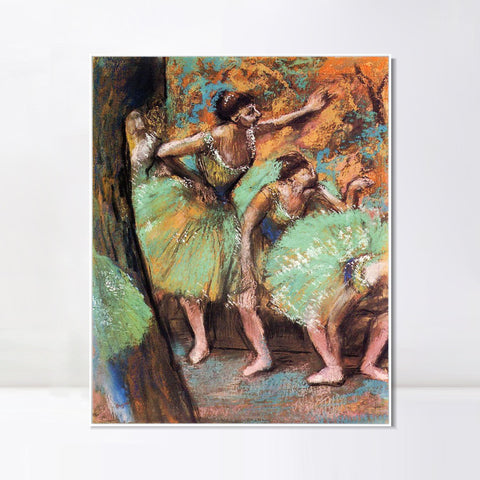 INVIN ART Framed Canvas Giclee Print Art Dancers, 1898 by Edgar Degas Wall Art Living Room Home Office Decorations