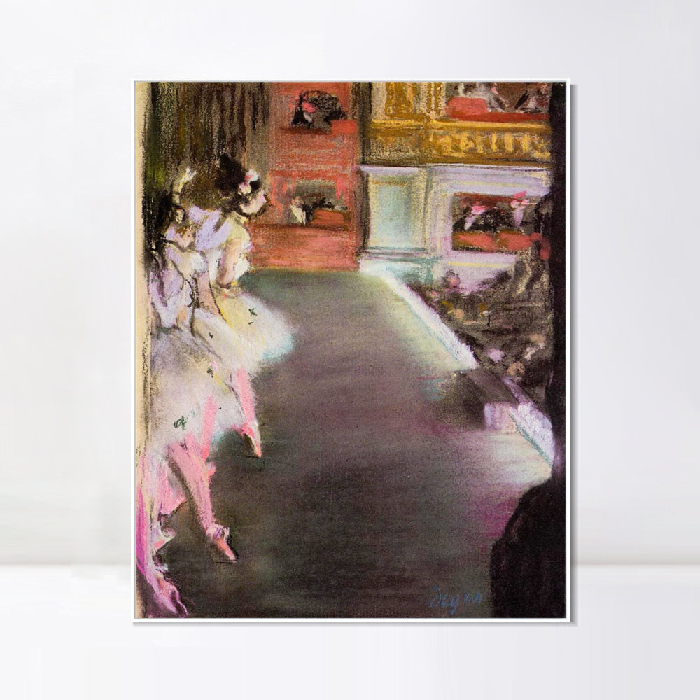 INVIN ART Framed Canvas Giclee Print Art Dancers at the Old Opera House by Edgar Degas Wall Art