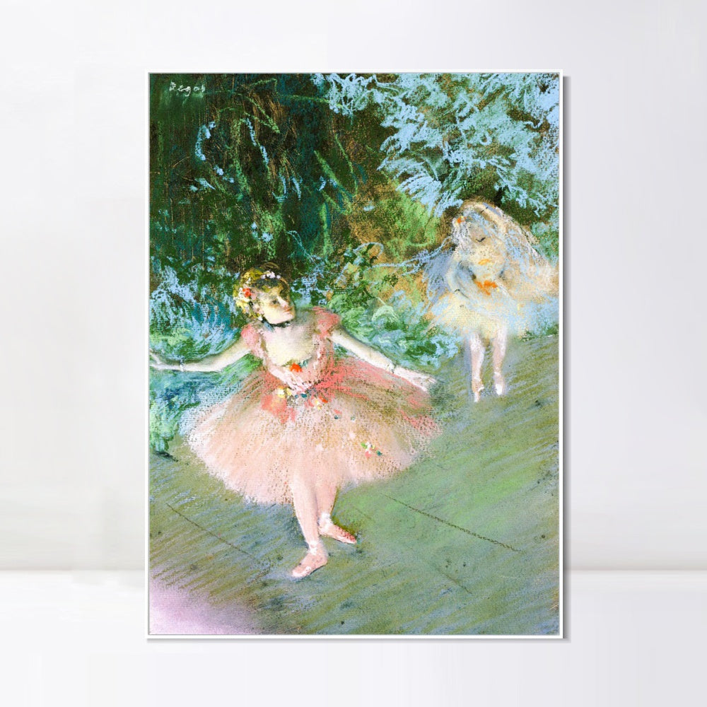 INVIN ART Framed Canvas Giclee Print Art Dancers on Set,1878-1880 by Edgar Degas Wall Art