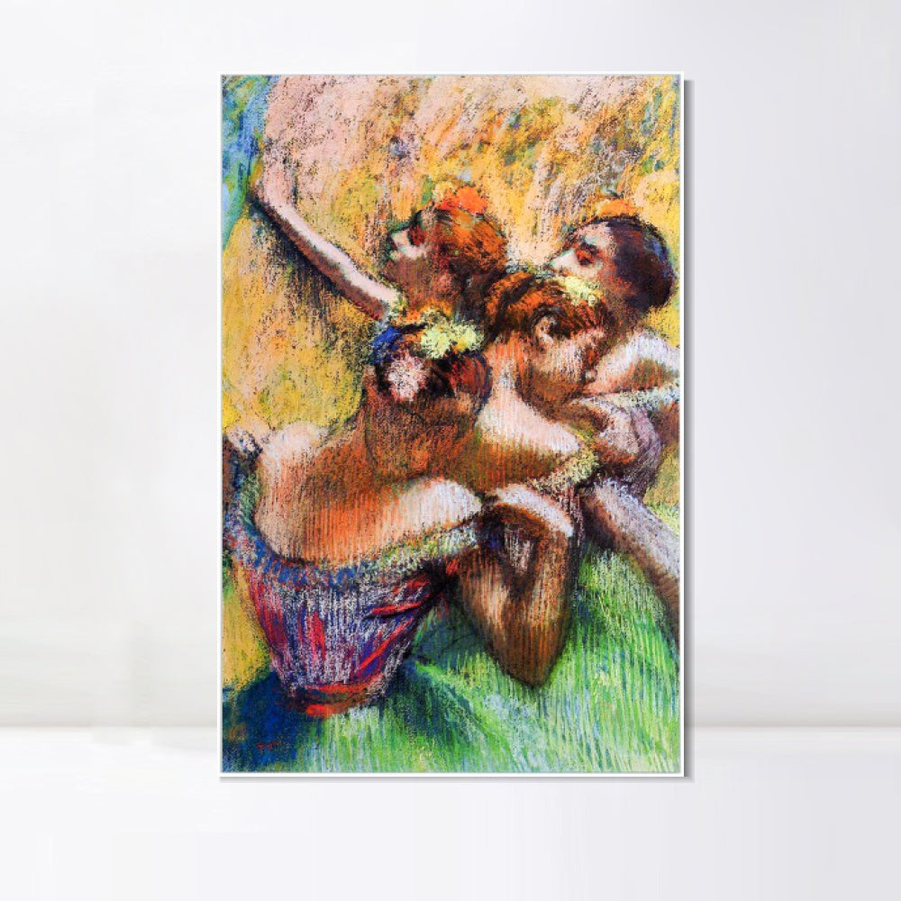 INVIN ART Framed Canvas Giclee Print Art Four Dancers,circa 1902 by Edgar Degas Wall Art