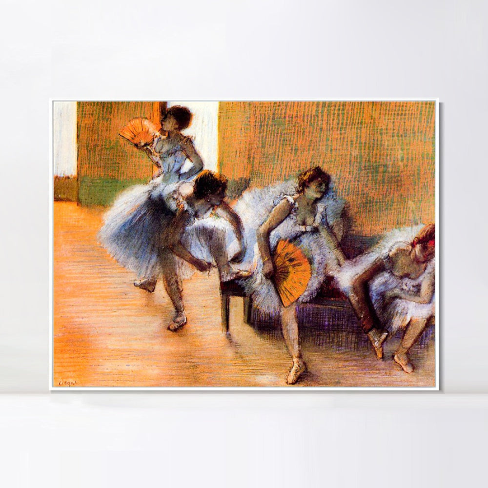 INVIN ART Framed Canvas Giclee Print Art In the Dance Studio,1897 by Edgar Degas Wall Art