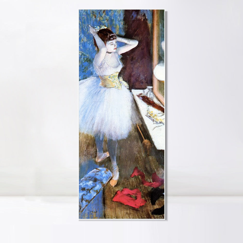 INVIN ART Framed Canvas Giclee Print Art Dancer in Her Dressing Room,circa 1879 by Edgar Degas Wall Art
