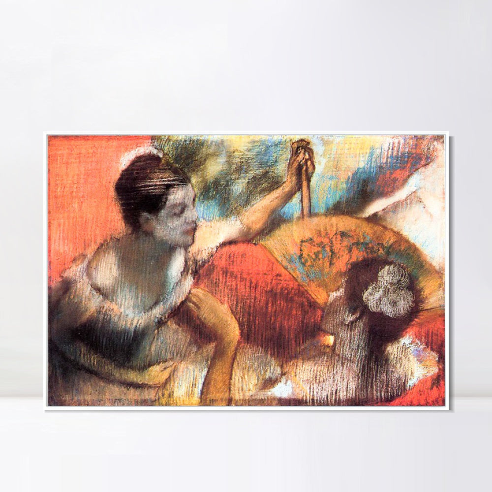 INVIN ART Framed Canvas Giclee Print Art Dancers in a Box, circa 1884 by Edgar Degas Wall Art