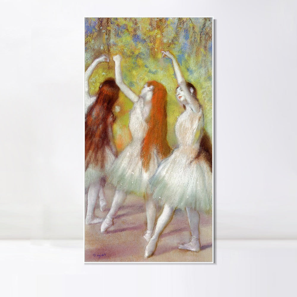 INVIN ART Framed Canvas Giclee Print Art Dancers in Green,circa 1878 by Edgar Degas Wall Art