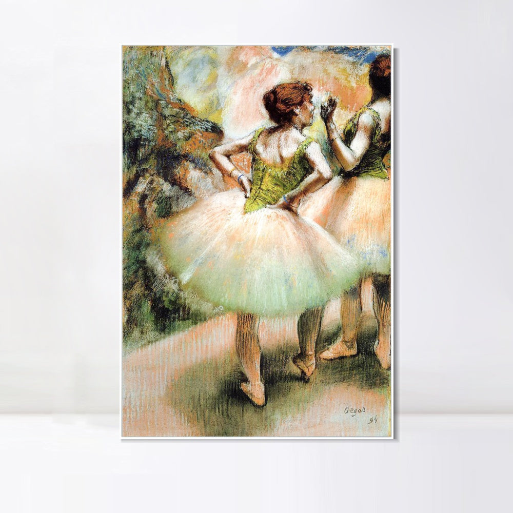 INVIN ART Framed Canvas Giclee Print Art Dancer with a Fan,1897 - 1901 by Edgar Degas Wall Art Living Room Home Office Decorations