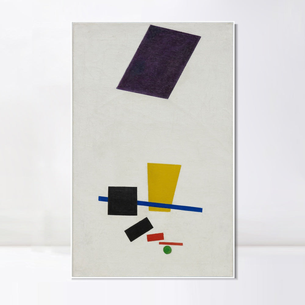 INVIN ART Framed Canvas Giclee Print Art Painterly Realism of a Football Player Color Masses in the 4th Dimension by Kasimir Malevich Wall Art Living Room Home Office Decorations