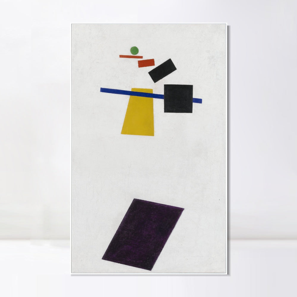 INVIN ART Framed Canvas Giclee Print Art Suprematism,Soccer Player in the Fourth Dimension by Kasimir Malevich Wall Art Living Room Home Office Decorations