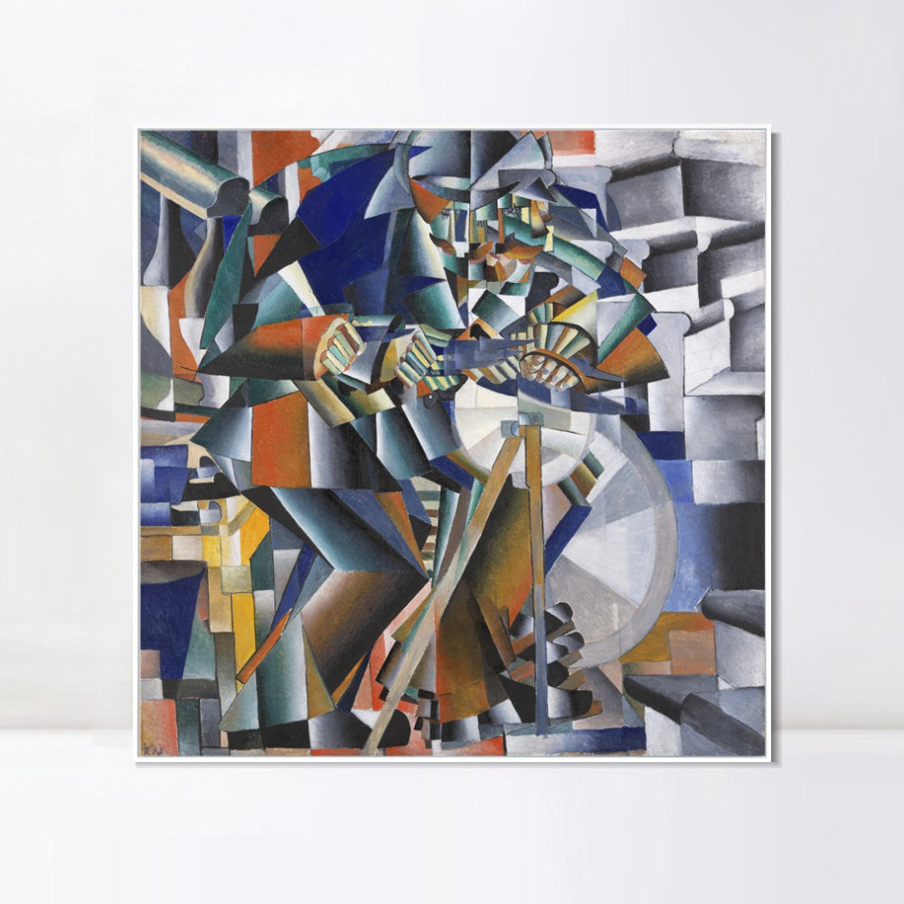 INVIN ART Framed Canvas Giclee Print Art The Knife Grinder Principle of Glittering by Kasimir Malevich Wall Art Living Room Home Office Decorations