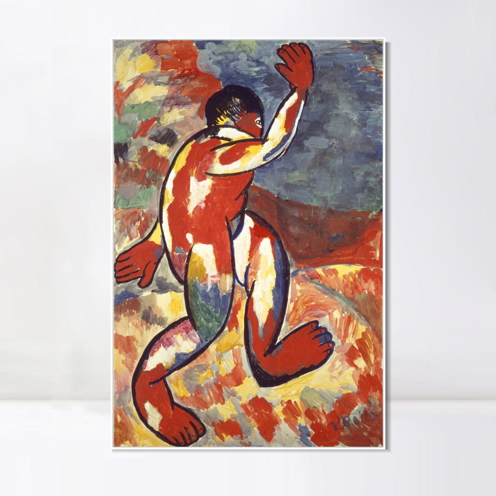 INVIN ART Framed Canvas Giclee Print Art Bather by Kasimir Malevich Wall Art Living Room Home Office Decorations