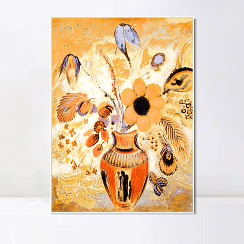 INVIN ART Framed Canvas Series#023 by Odilon Redon Wall Art Living Room Home Office Decorations