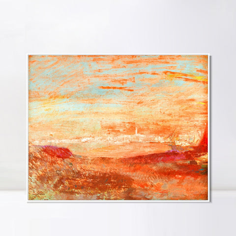 INVIN ART Framed Canvas Series#037 by Odilon Redon Wall Art Living Room Home Office Decorations