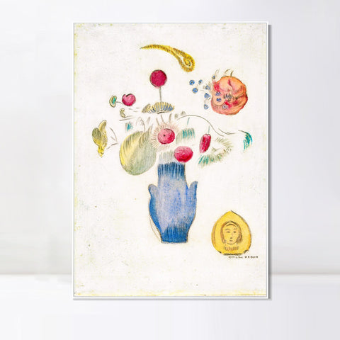 INVIN ART Framed Canvas Series#045 by Odilon Redon Wall Art Living Room Home Office Decorations