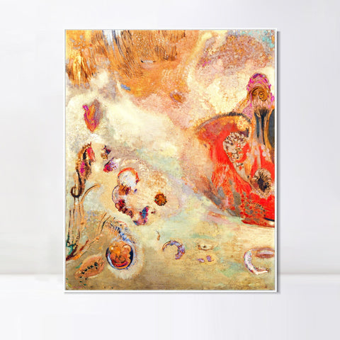 INVIN ART Framed Canvas Series#051 by Odilon Redon Wall Art Living Room Home Office Decorations