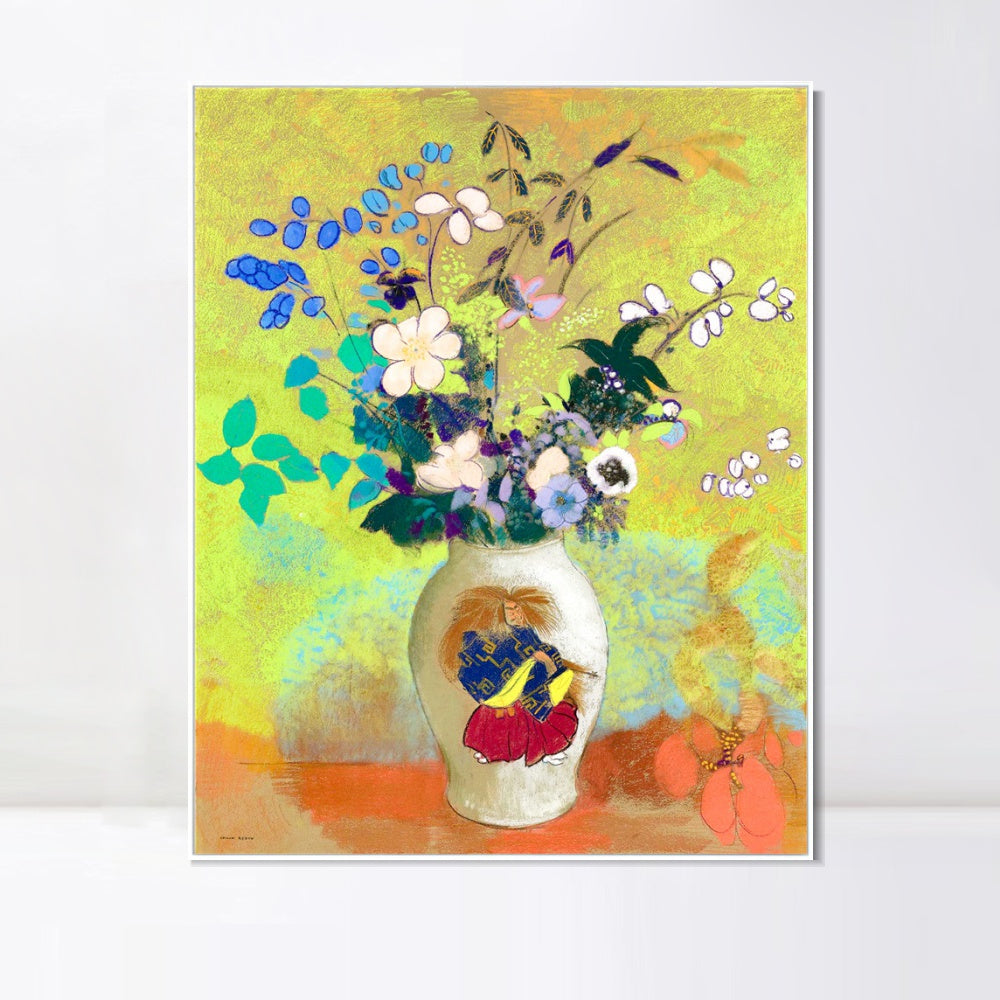 INVIN ART Framed Canvas Series#052 by Odilon Redon Wall Art Living Room Home Office Decorations