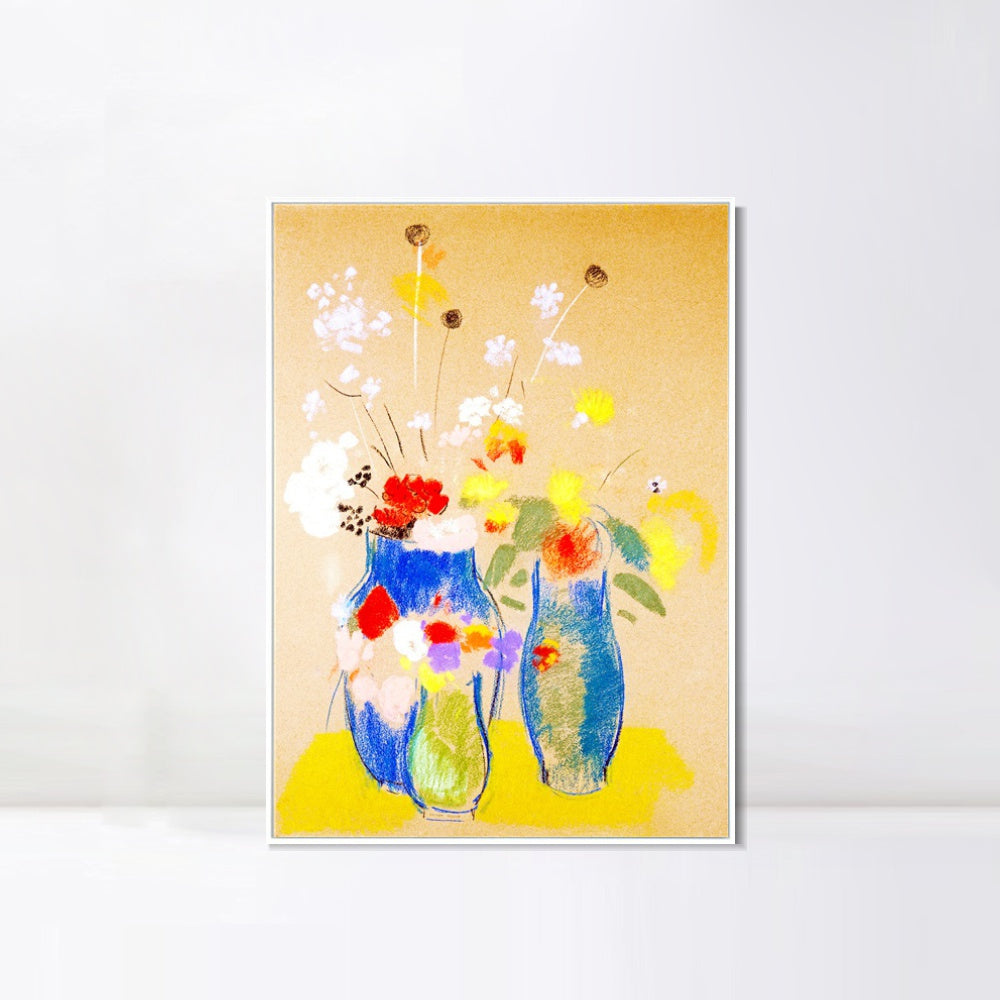 INVIN ART Framed Canvas Series#080 by Odilon Redon Wall Art Living Room Home Office Decorations
