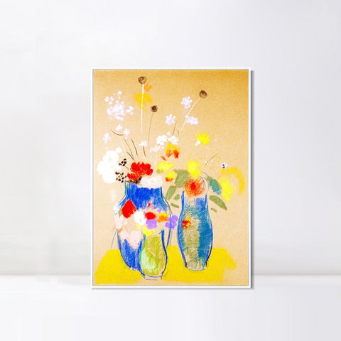 INVIN ART Framed Canvas Series#080 by Odilon Redon Wall Art Living Room Home Office Decorations
