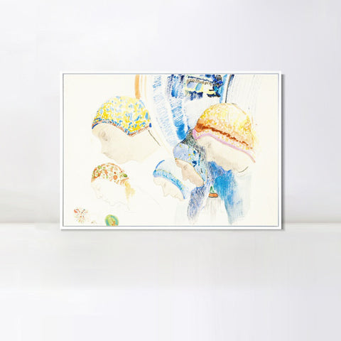 INVIN ART Framed Canvas Series#087 by Odilon Redon Wall Art Living Room Home Office Decorations