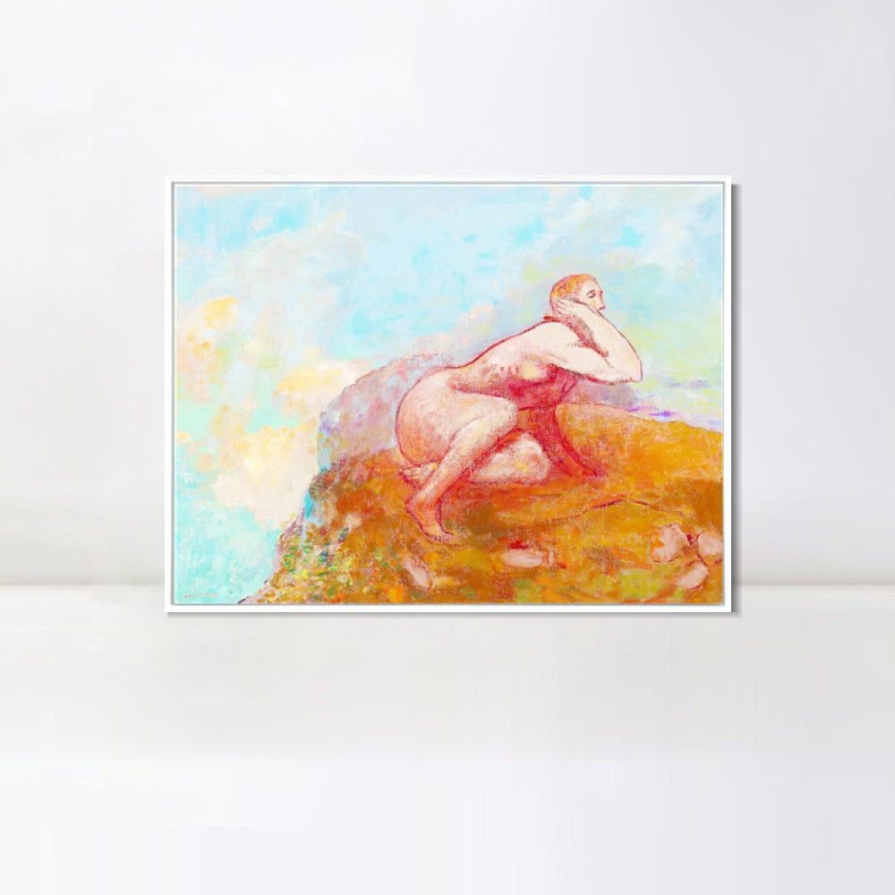 INVIN ART Framed Canvas Series#088 by Odilon Redon Wall Art Living Room Home Office Decorations
