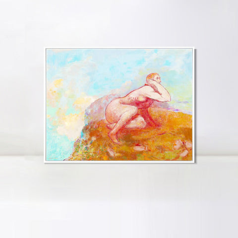 INVIN ART Framed Canvas Series#088 by Odilon Redon Wall Art Living Room Home Office Decorations