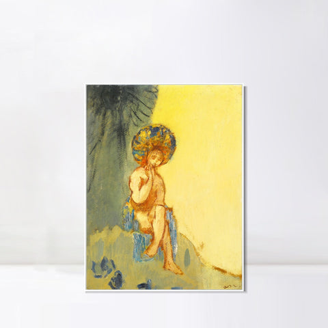 INVIN ART Framed Canvas Series#094 by Odilon Redon Wall Art Living Room Home Office Decorations
