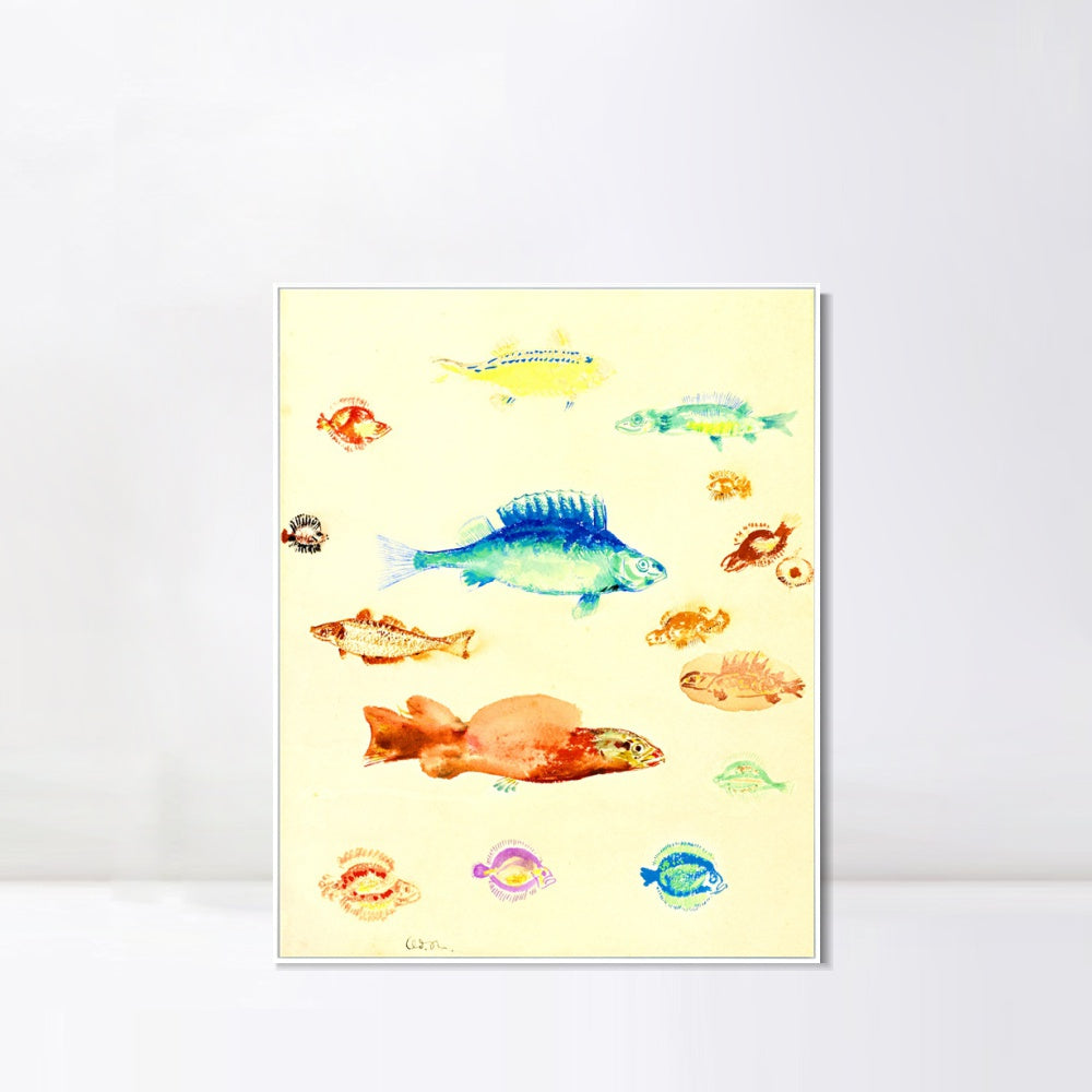 INVIN ART Framed Canvas Series#111 by Odilon Redon Wall Art Living Room Home Office Decorations