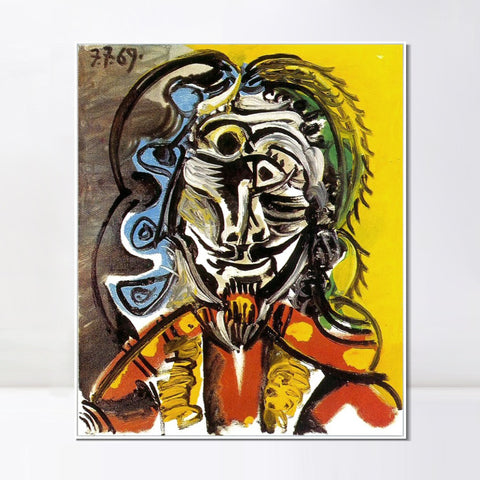 INVIN ART Framed Canvas Giclee Print Art Series#367 by Pablo Picasso Wall Art Living Room Home Office Decorations