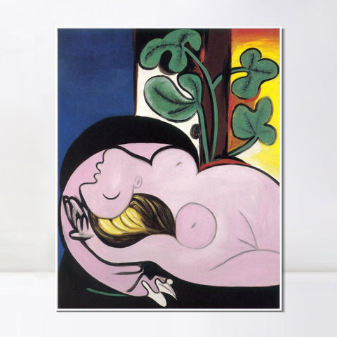 INVIN ART Framed Canvas Giclee Print Art 1932 Nu au fauteuil noir by Pablo Picasso Wall Art Living Room Home Office Decorations