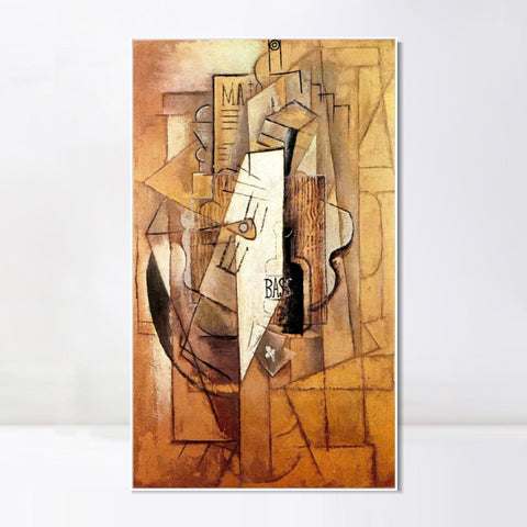 INVIN ART Framed Canvas Giclee Print Art Series#386 by Pablo Picasso Wall Art Living Room Home Office Decorations