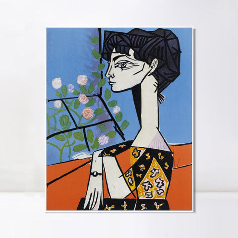 INVIN ART Framed Canvas Giclee Print Art Series#394 by Pablo Picasso Wall Art Living Room Home Office Decorations