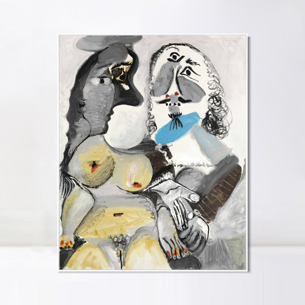 INVIN ART Framed Canvas Giclee Print Art Series#408 by Pablo Picasso Wall Art