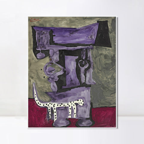 INVIN ART Framed Canvas Giclee Print Art Series#409 by Pablo Picasso Wall Art Living Room Home Office Decorations