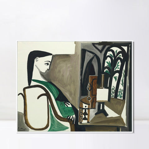 INVIN ART Framed Canvas Giclee Print Art Series#412 by Pablo Picasso Wall Art Living Room Home Office Decorations