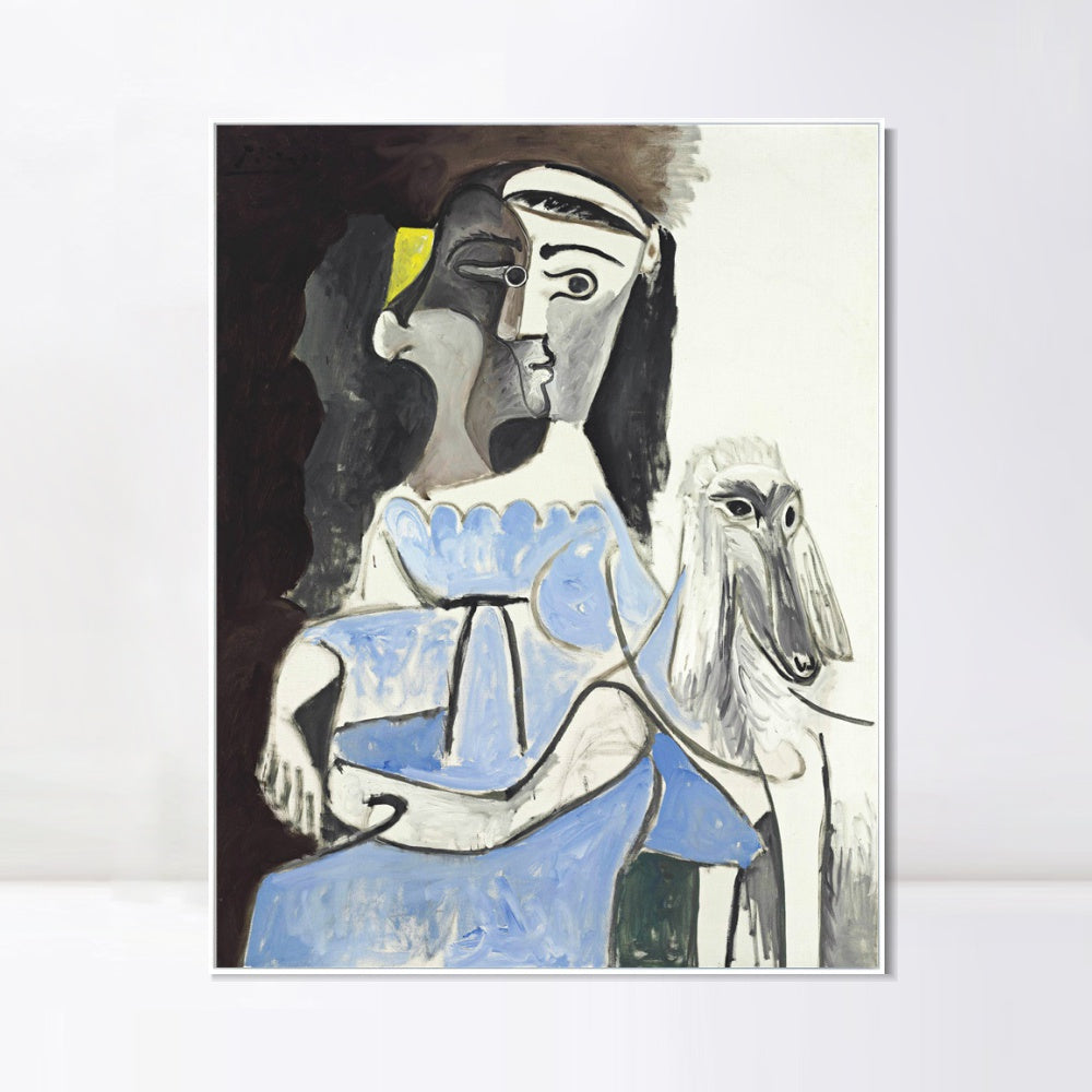 INVIN ART Framed Canvas Giclee Print Art Series#413 by Pablo Picasso Wall Art