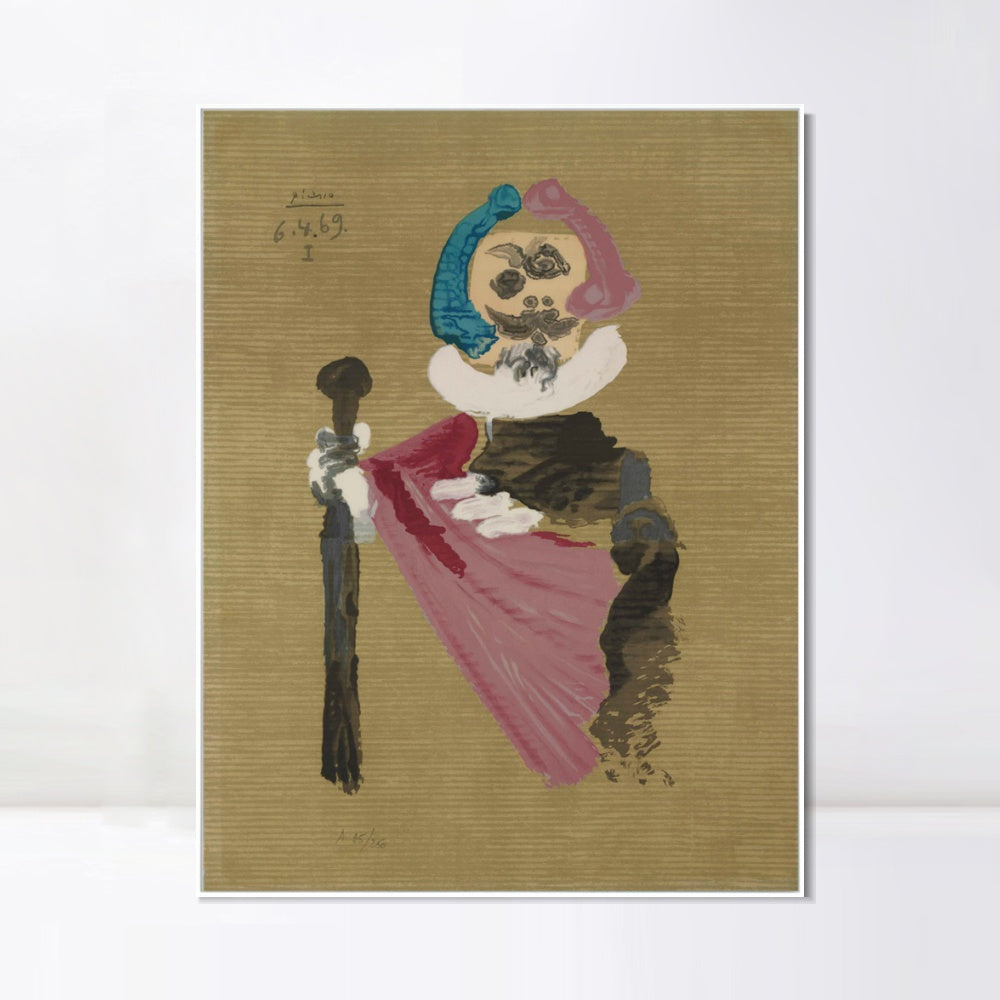 INVIN ART Framed Canvas Giclee Print Art Series#416 by Pablo Picasso Wall Art