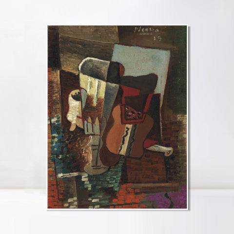 INVIN ART Framed Canvas Giclee Print Art Series#417 by Pablo Picasso Wall Art Living Room Home Office Decorations