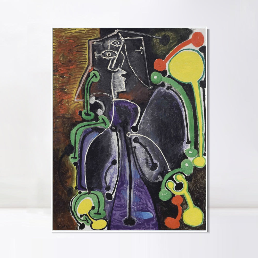 INVIN ART Framed Canvas Giclee Print Art Series#418 by Pablo Picasso Wall Art