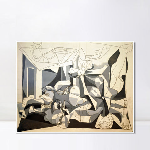 INVIN ART Framed Canvas Giclee Print Art Series#419 by Pablo Picasso Wall Art Living Room Home Office Decorations