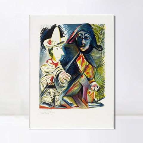 INVIN ART Framed Canvas Giclee Print Art Series#423 by Pablo Picasso Wall Art Living Room Home Office Decorations