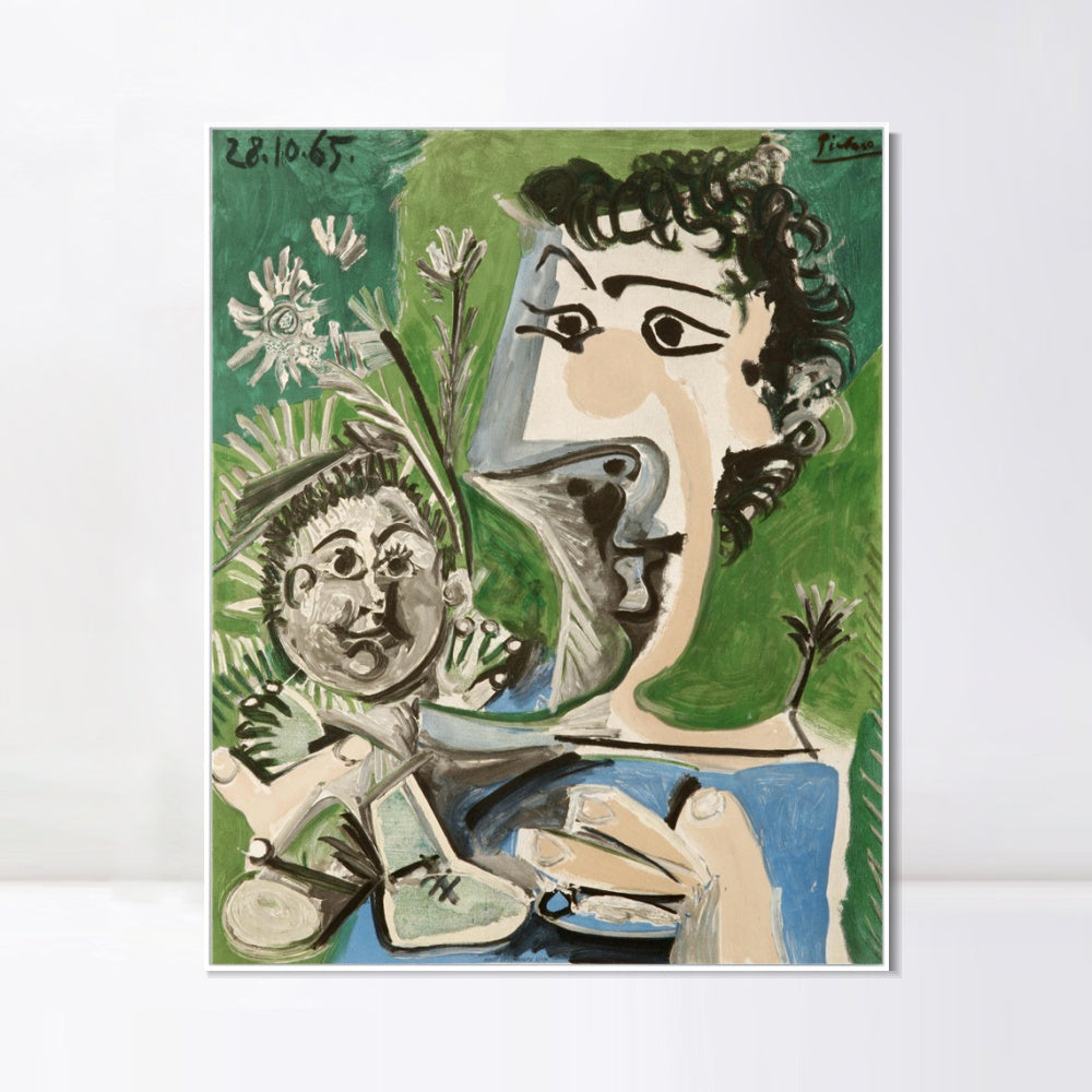 INVIN ART Framed Canvas Giclee Print Art Menton by Pablo Picasso Wall Art